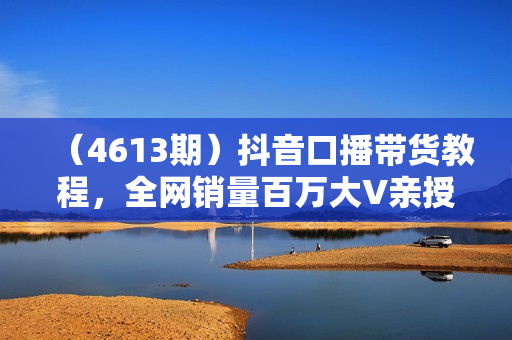 （4613期）抖音口播带货教程，全网销量百万大V亲授，只讲实操干活，更快拿到结果