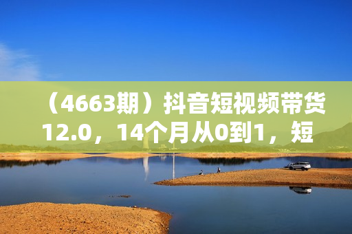 （4663期）抖音短视频带货12.0，14个月从0到1，短视频带货90万件