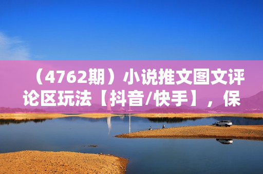 （4762期）小说推文图文评论区玩法【抖音/快手】，保姆级教程，小白必看