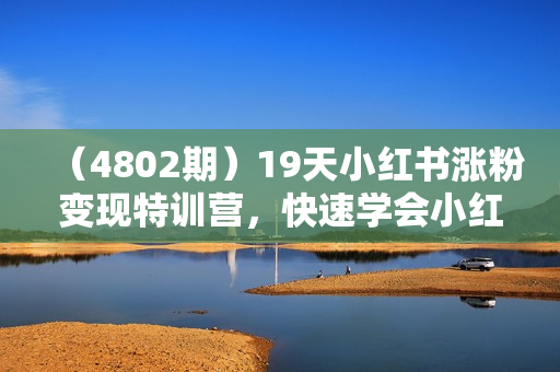 （4802期）19天小红书涨粉变现特训营，快速学会小红书涨粉，月入十万轻松变现