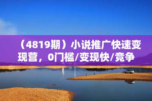 （4819期）小说推广快速变现营，0门槛/变现快/竞争小/前景好，实操过程手把手针对性教学
