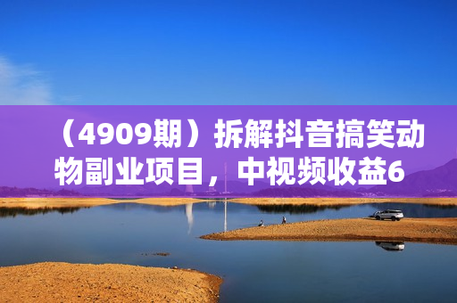 （4909期）拆解抖音搞笑动物副业项目，中视频收益6000+，一条龙玩法分享给你