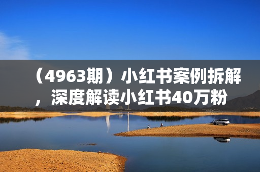 （4963期）小红书案例拆解，深度解读小红书40万粉