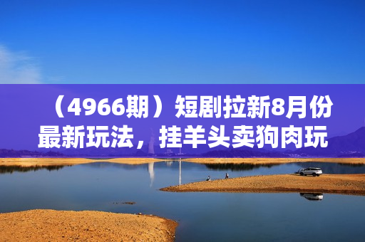 （4966期）短剧拉新8月份最新玩法，挂羊头卖狗肉玩法，发就有收益
