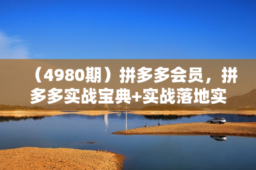 （4980期）拼多多会员，拼多多实战宝典+实战落地实操，从新手到高阶内容全面覆盖、
