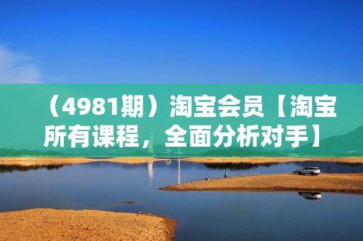 （4981期）淘宝会员【淘宝所有课程，全面分析对手】，初级到高手全系实战宝典