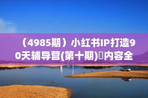 （4985期）小红书IP打造90天辅导营(第十期)​内容全面升级，一站式引流变现系统课