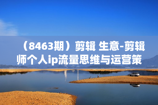 （8463期）剪辑 生意-剪辑师个人ip流量思维与运营策略课（27节视频课）