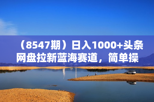 （8547期）日入1000+头条网盘拉新蓝海赛道，简单操作，保姆级教程，多种变现方式