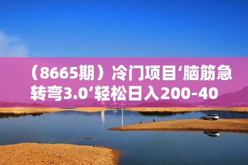 （8665期）冷门项目‘脑筋急转弯3.0’轻松日入200-400+【保姆级教程】