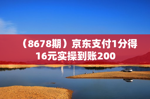 （8678期）京东支付1分得16元实操到账200