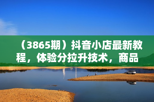（3865期）抖音小店最新教程，体验分拉升技术，商品卡引流技术，投流效果优化技术，精选联盟引流技术等
