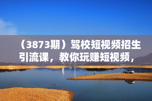 （3873期）驾校短视频招生引流课，教你玩赚短视频，快速引流招生