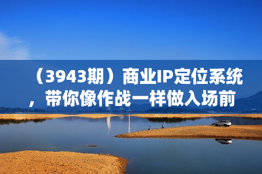 （3943期）商业IP定位系统，带你像作战一样做入场前分析、布同与推演