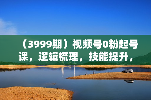 （3999期）视频号0粉起号课，逻辑梳理，技能提升，完整版