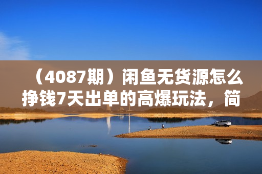 （4087期）闲鱼无货源怎么挣钱7天出单的高爆玩法，简单直接【揭秘】
