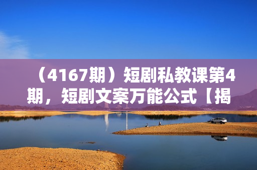 （4167期）短剧私教课第4期，短剧文案万能公式【揭秘】