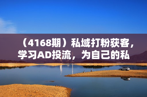 （4168期）私域打粉获客，学习AD投流，为自己的私域囤积更多子弹