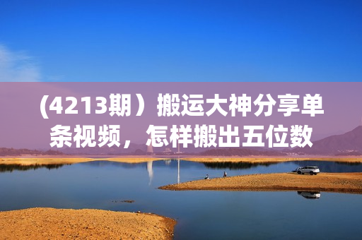 (4213期）搬运大神分享单条视频，怎样搬出五位数