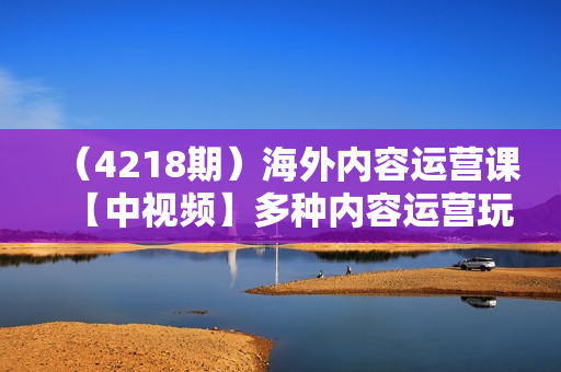 （4218期）海外内容运营课【中视频】多种内容运营玩法，风口正当时，掘金好时机