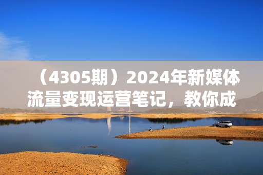 （4305期）2024年新媒体流量变现运营笔记，教你成为引的了流，卖得出货的优质商家