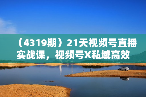（4319期）21天视频号直播实战课，视频号X私域高效引流与转化