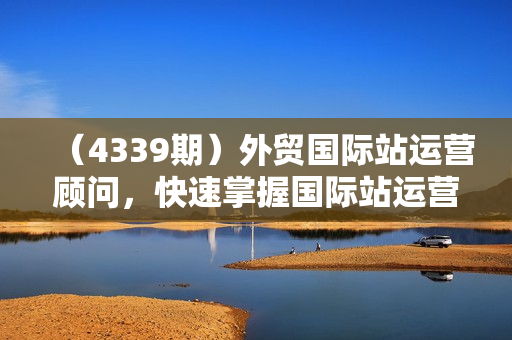 （4339期）外贸国际站运营顾问，快速掌握国际站运营的底层逻辑