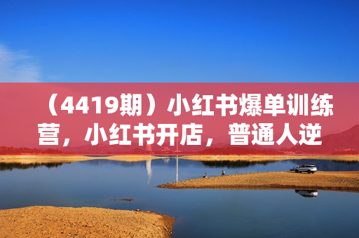 （4419期）小红书爆单训练营，小红书开店，普通人逆袭的红利项目