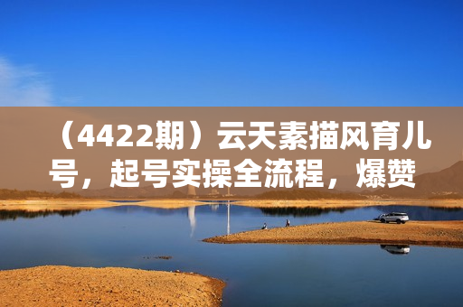 （4422期）云天素描风育儿号，起号实操全流程，爆赞爆火，涨粉带货嘎嘎快