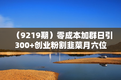 （9219期）零成本加群日引300+创业粉割韭菜月六位数变现，简单无好上手！