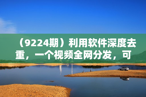 （9224期）利用软件深度去重，一个视频全网分发，可过中视频计划，无脑搬运月入1W+
