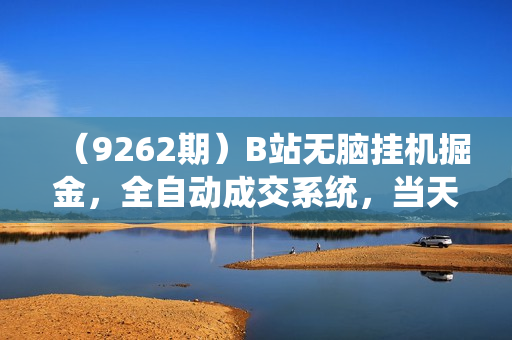 （9262期）B站无脑挂机掘金，全自动成交系统，当天见收益，轻松日入1000＋