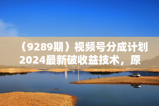（9289期）视频号分成计划2024最新破收益技术，原创不违规，三天起号日入1000+