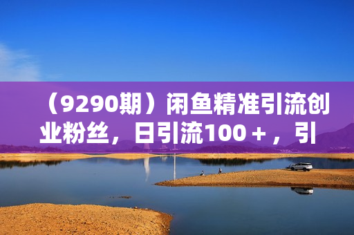（9290期）闲鱼精准引流创业粉丝，日引流100＋，引流过程还能赚钱