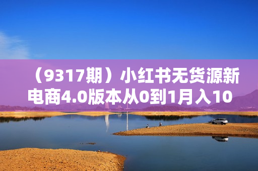 （9317期）小红书无货源新电商4.0版本从0到1月入10w+