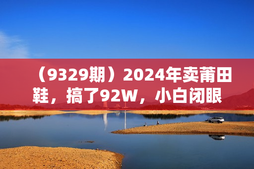 （9329期）2024年卖莆田鞋，搞了92W，小白闭眼操作！
