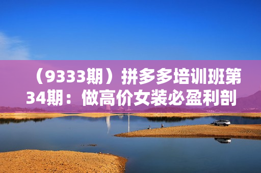 （9333期）拼多多培训班第34期：做高价女装必盈利剖析  选品/测款/运营/推广/拓展