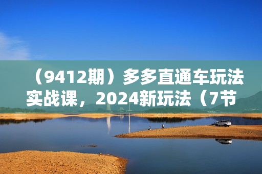 （9412期）多多直通车玩法实战课，2024新玩法（7节课）