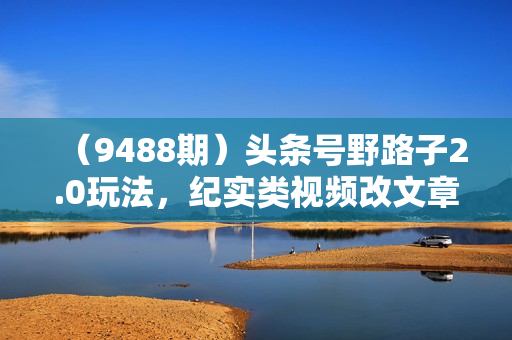 （9488期）头条号野路子2.0玩法，纪实类视频改文章，3天暴力起号，单日收益轻松破500+