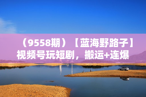 （9558期）【蓝海野路子】视频号玩短剧，搬运+连爆打法，一个视频爆几万收益！附搬