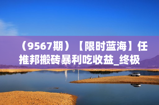 （9567期）【限时蓝海】任推邦搬砖暴利吃收益_终极逆推思路V1.0