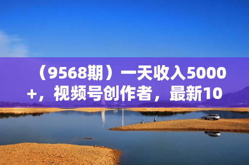 （9568期）一天收入5000+，视频号创作者，最新100%原创玩法，对新人友好，小白也可.