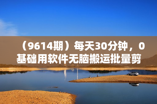 （9614期）每天30分钟，0基础用软件无脑搬运批量剪辑，只需听话照做日入1500+