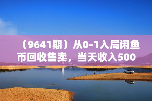 （9641期）从0-1入局闲鱼币回收售卖，当天收入500+