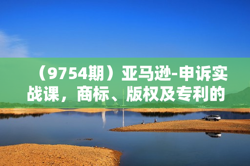 （9754期）亚马逊-申诉实战课，商标、版权及专利的申诉，店铺安全必备