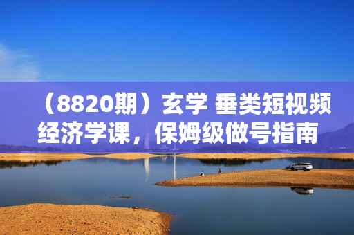 （8820期）玄学 垂类短视频经济学课，保姆级做号指南（8节课）