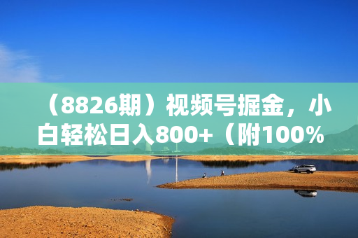 （8826期）视频号掘金，小白轻松日入800+（附100%过原创技巧）