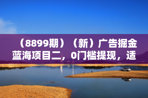 （8899期）（新）广告掘金蓝海项目二，0门槛提现，适合小白 宝妈 自由工作者 长期稳定