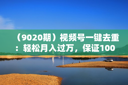 （9020期）视频号一键去重：轻松月入过万，保证100%原创内容，无脑搬运