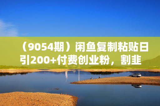 （9054期）闲鱼复制粘贴日引200+付费创业粉，割韭菜日稳定5000+收益，24年最新教程！